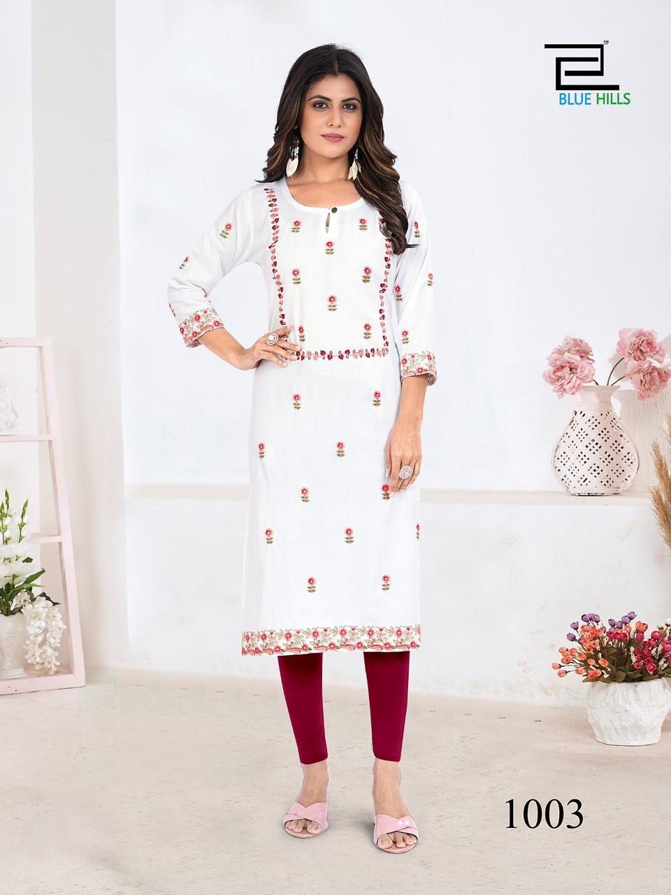 Sita Raman By Blue Hills Straight Cut Kurtis Catalog
